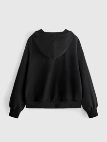 ROMWE Kawaii Autumn/Winter Cute Bear Distressed Print Oversized Women's Sweatshirt - Multicolor - View 12
