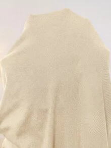 SHEIN Maternity Summer Casual Elegant Chic Sexy Solid Color Front Button Dress Photoshoot Pregnancy White - Apricot - View 7