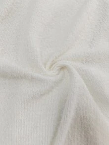 Holdful Holdful Women's Casual Home Wear Autumn/Winter Apricot Fuzzy Textured Fabric Contrast Trim Asymmetric Button Decor Long Sleeve T-Shirt - Multicolor - View 9