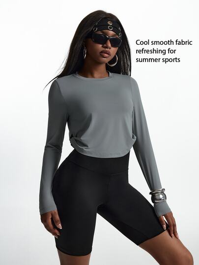 Innovista Innovista Women's Minimalist Versatile Long Sleeve Sports T-Shirt For Fitness And Running