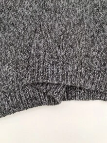 Zayélia Women's 2pcs Set: Mixed Yarn Crew Neck Drop Shoulder Long Sleeve Loose Sweater Top Elastic Waist Drawstring Wide Leg Pants, Casual Lounge Grey Fall - Grey - View 6