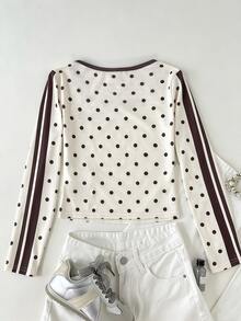 Tween Girls Tween Girl Autumn/Winter Long Sleeve Simple Print Top Tween Girl 1pc - Multicolor - View 2