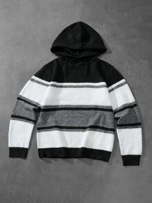Lornexis Men's Colorblock Casual Everyday Hoodie Sweater - Multicolor - View 5