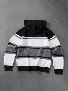 Lornexis Men's Colorblock Casual Everyday Hoodie Sweater - Multicolor - View 2