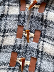 PrepCrw Young Boy Casual College Style Loose Hooded Plaid Fleece Jacket Suitable For Outings, School, Spring, Autumn And Winter Kids - Multicolor - View 4