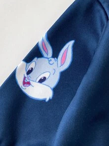 LOONEY TUNES X SHEIN Infant Toddler Casual Smart Racing Cute Cartoon Pattern Round Neck Comfortable Outfit Set Suitable For Fall/ Baby Boys Matching Family Family Matching - Multicolor - View 7