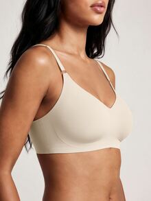 Barelissa Women Seamless V-Neck Removable Pad Wireless Bra Full Coverage T-Shirt Comfort 4 Pack Everyday Wear - Multicolor - View 5