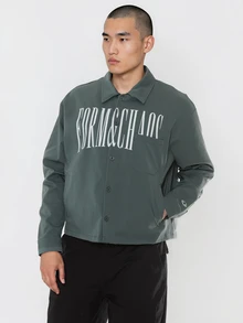 FORM&CHAOS Men's Fall/ Long Sleeve Letter Print Shirt Holiday Vacation Streetwear - Green - View 6