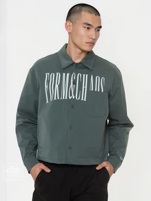 FORM&CHAOS Men's Fall/ Long Sleeve Letter Print Shirt Holiday Vacation Streetwear - Green - View 5