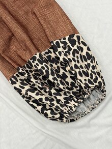 Ceyna Women's Plus Size Asymmetrical Leopard Print Dress, Simple Casual Boho Vintage Loose Fit Long Sleeve Dress, Elegant Printed Dress Fall Vacation - Multicolor - View 6