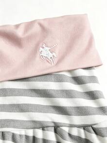 Elamini Women's Autumn Sexy Baggy Mini Striped Fashion Versatile Casual Skirt, Suitable For College Style, Vacation Tennis Pink And White Striped - Pink - View 4