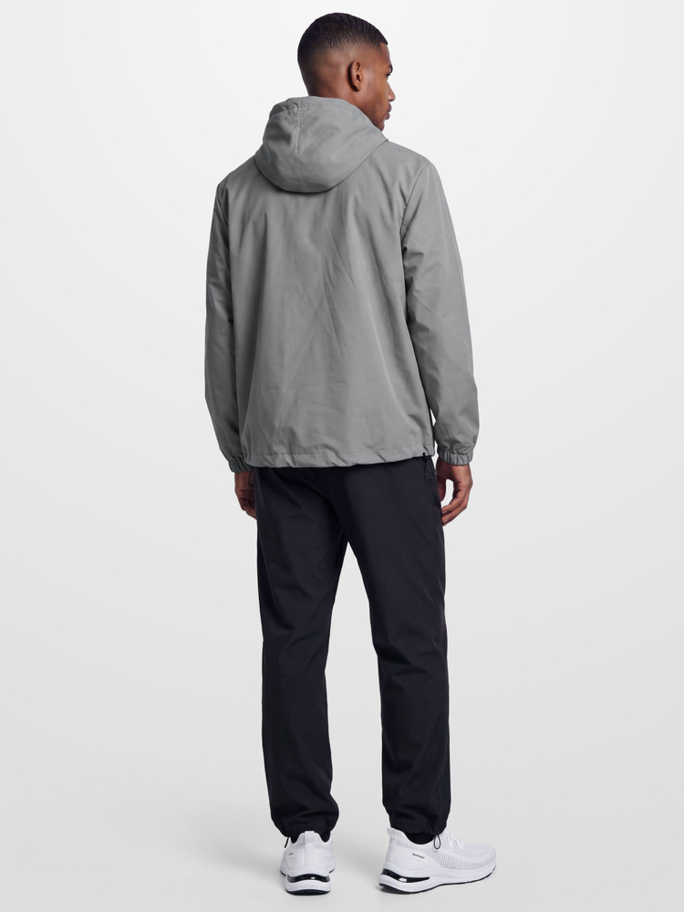 TekDrob Water Repellent & Wind Proof Minimal Hooded Anorak - Grey - View 2