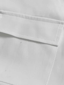 Balvessa Women's Simple Versatile Pocket Long Sleeve Dress For Office And Commuting - Beige - View 6