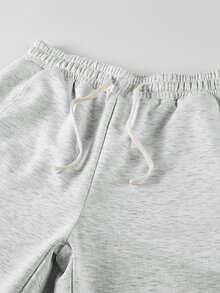 Manfinity Homme New Autumn/Winter Style Grey Knitted Pants, Suitable For Outings, Formal Dinners, Parties And Various Occasions. - Light Grey - View 7