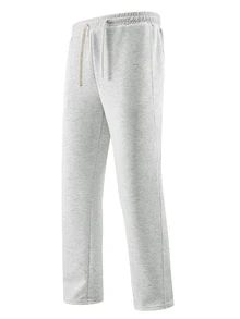Manfinity Homme New Autumn/Winter Style Grey Knitted Pants, Suitable For Outings, Formal Dinners, Parties And Various Occasions. - Light Grey - View 3