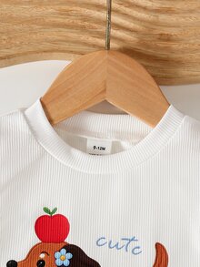 SHEIN Baby Girl Summer White Textured Sleeveless Top And Red Plaid Shorts Set, Decorated With Red Bow, Essential Daily Outfit - Red - View 5