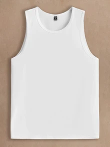 AKNOTIC 3pcs/Pack Men's Casual Solid Color Knit Sleeveless Tank Top, Suitable For Daily Wear, Vacation, Father's Day Gifts, Football - Multicolor - View 3