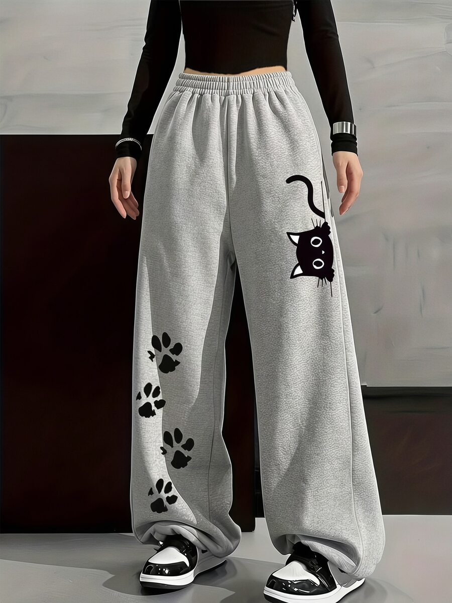 Tween Girl Black Winter Baggy School Back-To-School Loose Casual Basic ...