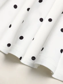 Firerie Kids Firerie Kids Tween Girls Casual Everyday Comfortable Polka Dot Pattern Dress - Black and White - View 6