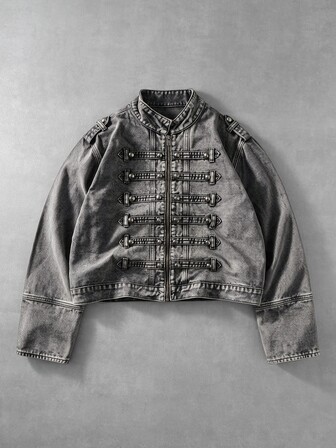 Street Life Chemise en jean à manches longues style royal pour hommes