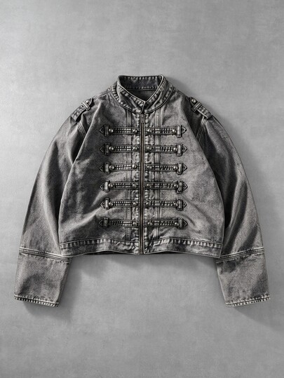 Street Life Men's Royal Style Denim Long Sleeve Shirt