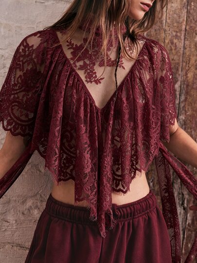 SHEIN Damen Neues Spitzenband Elegantes Lässig Täglich Taillenbetonendes Elegantes Urlaub Feiertag Strand Festival Party Zusammenkunft Top