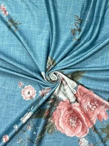EMERY ROSE 大尺碼女款休閒波希米亞風復古花卉印花圓領短袖T恤，適合日常穿著 - 彩色 - 查看 4