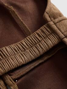 ROMWE Hippie Vintage Sexy Backless Faux Suede Rivet Decor Women's Tank Top - Brown - View 4