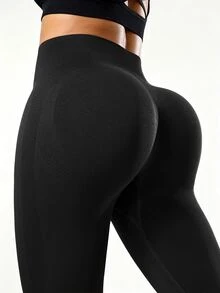 Rhythm Era Seamless Plus Size Flare Leggings - Black - View 2