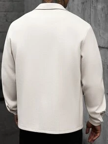 Manfinity Homme 男士成熟休閒拼接撞色長袖大衣，適合秋冬日常外出與旅行，也是送給男友或丈夫的理想禮物 - 彩色 - 查看 2