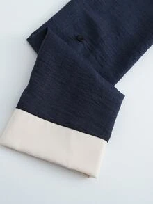 RosyDaze Fall/Winter Dress Festival Outfits Party Going Out Graduation Civil Brunch Elegant Casual Formal Holiday Business Napoleon Fairy Ruffle Dress - Navy Blue - View 8
