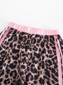 SHEIN 青少年女孩秋冬休閒街頭風雪花印花寬鬆圓領長袖套頭運動衫 - 粉色 - 查看 10