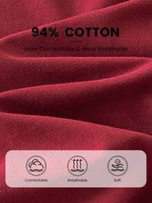 SHEIN Tween Girls 2pcs/Set Casual Ruched Long Sleeve T-Shirt And Wide Leg Pants Burgundy Co-Ords Outfit Everyday Streetwear - Red - View 7