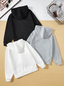 SHEIN 2PCS Tween Boys Sweatshirts - Multicolor - View 3