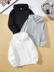 SHEIN 2PCS Tween Boys Sweatshirts - Multicolor - View 2