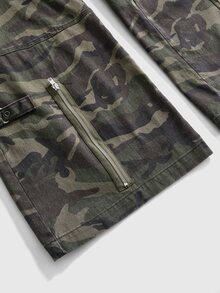 ROMWE Grunge Punk Punk Street Style Plus Size Women's Cargo Pants Camouflage Print Multi-Pocket Loose Wide Leg Denim Jeans Streetwear Pants - Multicolor - View 3