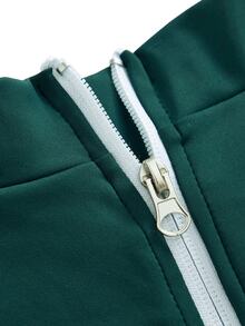 In My Nature Women's Outdoor Striped Colorblock Long Sleeve Jumpsuit - Dark Green - View 12