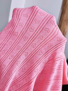 Easowa Women's Solid Color Round Neck Single-Breasted Fashion Casual Thin Jacket - Hot Pink - View 7
