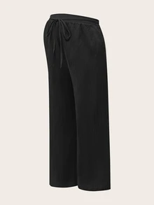 Modmama Maternity Casual Baggy Solid Color Straight Leg Pants Fall Women Photoshoot Black Sage Green White - Multicolor - View 10