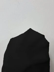 Islaluna Camiseta con hombros descubiertos de unicolor y adorno de encaje elegante para mujer, para otoño - Negro - Ver 6
