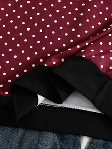 SHEIN Elladie kids 青少年女孩時尚休閒 2 合 1 街頭風 T 恤，適合打造時尚造型 - 酒紅色 - 查看 5