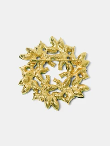 Aravennia A Shiny Green Crystal Brooch With Vintage Floral Design, Perfect For Daily Wear And Holiday Gifting - A Fashionable And Versatile Accessory - Green - View 4