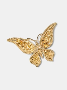Aravennia 1pc Fashionable Elegant Colorful Rhinestone Butterfly Brooch, Versatile For Party, Gathering & Casual School Office Accessories - Mixed Color - View 4