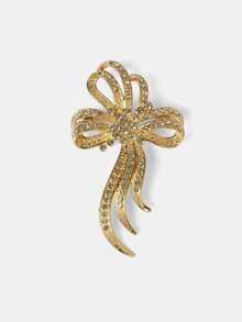 Aravennia Royal Women Rhinestone Decor Glamorous Scarf Pin For Daily Life Valentine's Day Valentines Dress Accessories Pin - Silver - View 5