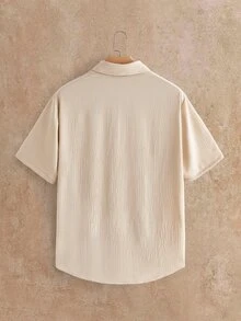 HIMLAND 男士短袖 Polo 衫 3 件組休閒上衣，黑、白、米色，紋理快乾透氣夏季男裝，百搭度假風 - 彩色 - 查看 5