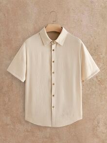 HIMLAND 男士短袖 Polo 衫 3 件組休閒上衣，黑、白、米色，紋理快乾透氣夏季男裝，百搭度假風 - 彩色 - 查看 3