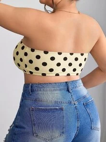 SHEIN CURVE+ 大尺碼女款波點休閒日常無肩帶內衣 - 彩色 - 查看 6
