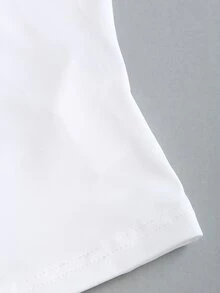 Sweetra 全新 Y2K 金属环装饰通勤百搭垂坠领带女士背心 - 白色 - 查看 4