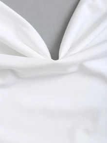 Sweetra 全新 Y2K 金属环装饰通勤百搭垂坠领带女士背心 - 白色 - 查看 7