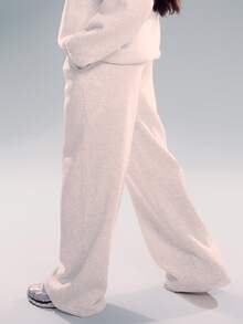 MUSERA Drawstring Straight Leg Sweatpants Vacation Airport Casual Summer Cute 90's Y2k Graduation Teacher Pants For Women Back To School Spring Holiday - Light Grey - View 4